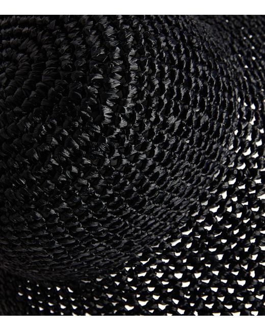 Max Mara Black Cotton-blend Woven Hat