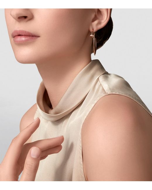Cartier Metallic And Diamond Juste Un Clou Hoop Earrings
