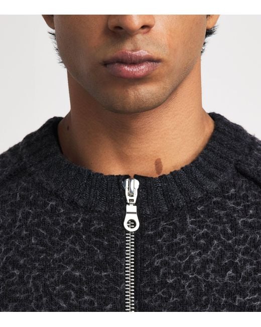 Craig Green Black Wool-Blend Zip-Up Sweater for men
