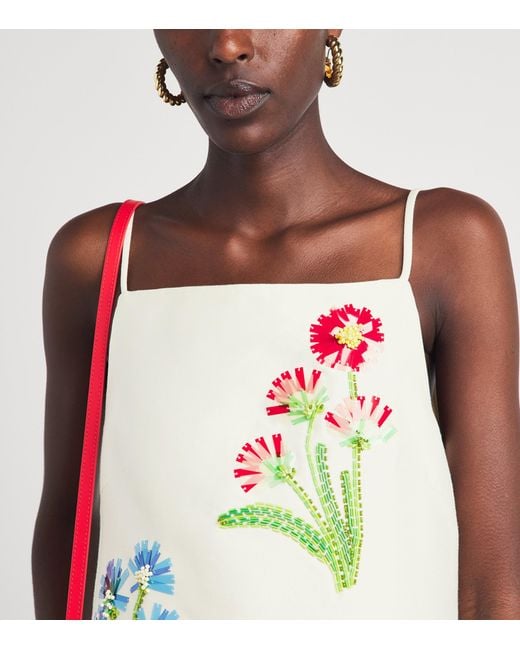 LEO LIN White Wool-Silk Leia Mini Dress