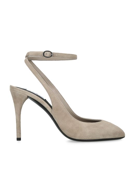 Alaïa White Suede Decollete Slingback Pumps 90