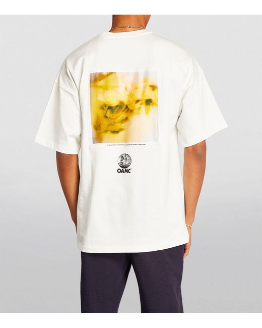 OAMC White Cotton Graphic Print T-shirt for men