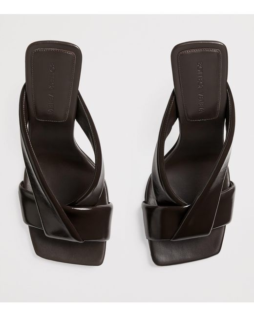 Bottega Veneta Black Leather Riva Mules 90
