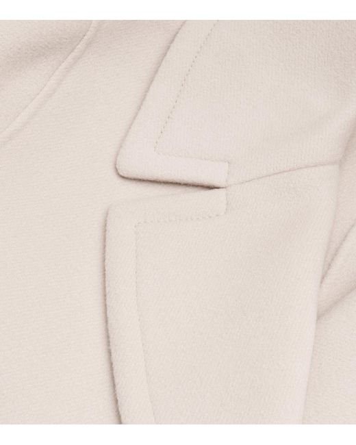 Max Mara Natural Virgin Wool Double-Breasted Jacket