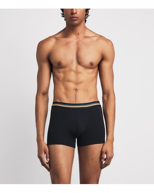Paul Smith Black Stretch-Organic Cotton Trunks for men