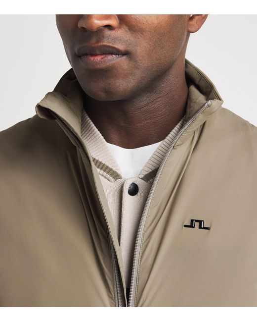 J.Lindeberg Brown Timor Hybrid Gilet for men