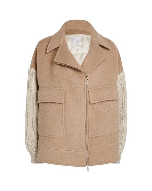Eleventy Natural Wool-cashmere Jacket