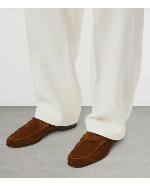 Tom Ford Brown Suede Loafers