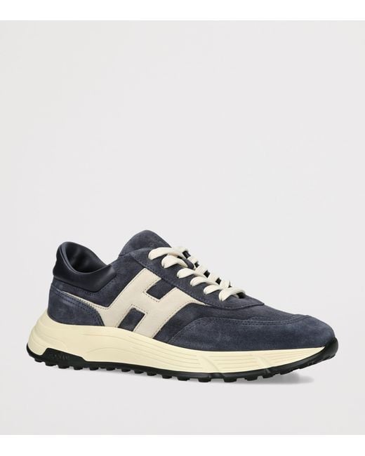 Hogan Blue Suede Hyperlight Sneakers for men