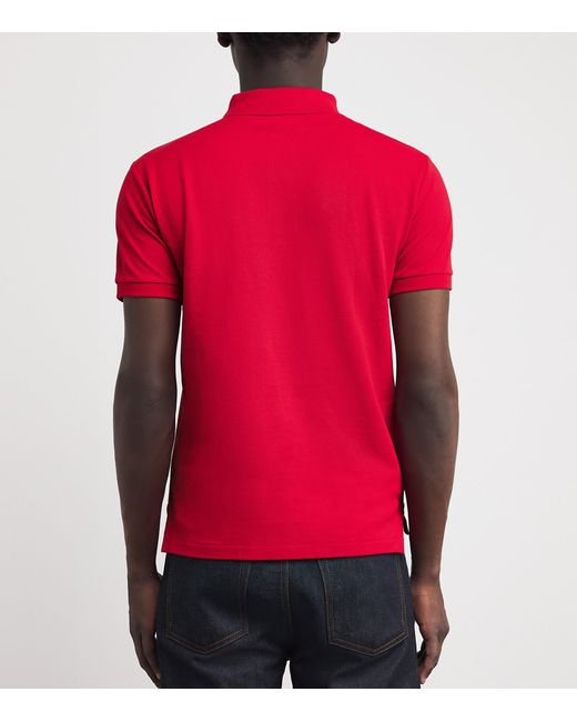 Polo Ralph Lauren Red Cotton Mesh Slim-Fit Polo Shirt for men