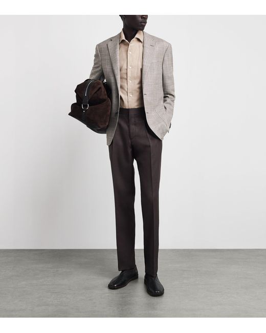 Corneliani Natural Cotton-Cashmere Shirt for men
