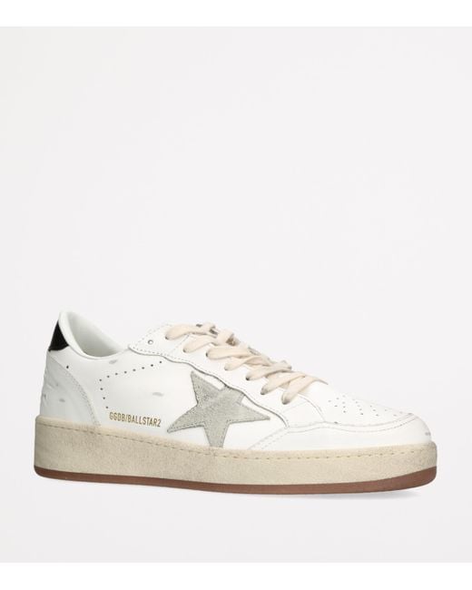 Golden Goose Deluxe Brand White Leather Ball Star 2 Sneakers for men
