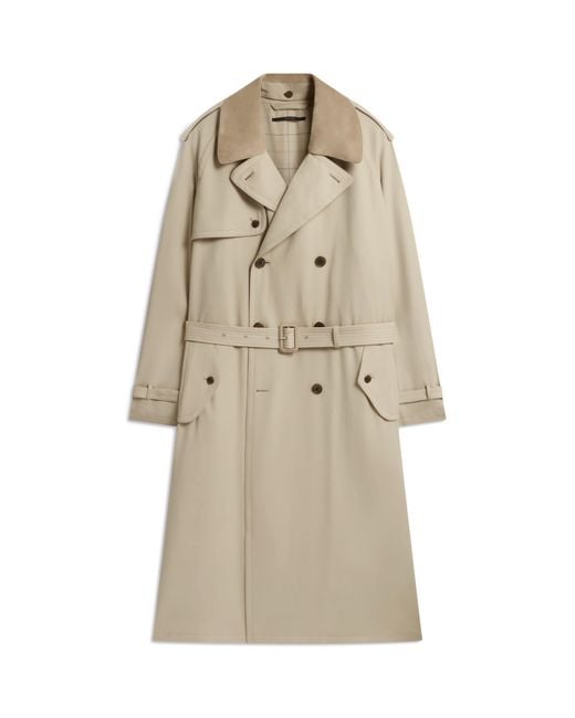 Dunhill Natural Wool Trench Coat for men