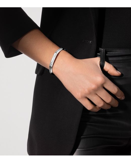 Messika White Moderniste Medium And Diamond Bangle