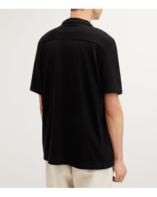 AllSaints Black Cotton Hudson Shirt for men