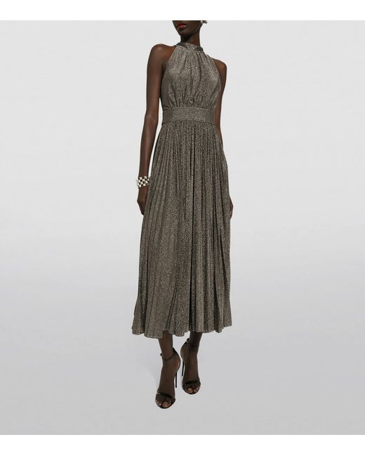 Dolce & Gabbana Natural Halterneck Midi Dress