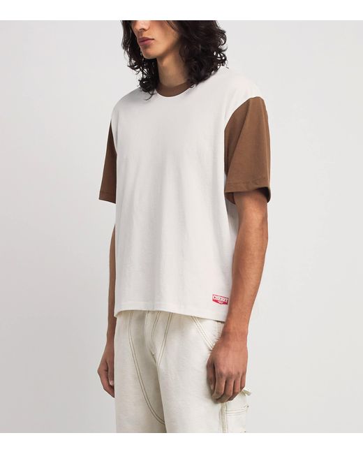 CHERRY LA White Cotton Safari Ringer T-Shirt for men
