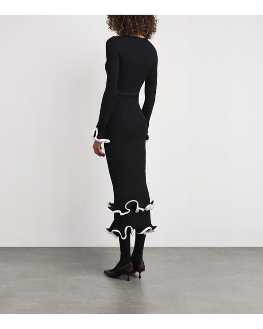 Jonathan Simkhai Black Long-Sleeve Solani Midi Dress