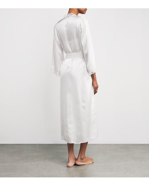 Gilda & Pearl White Silk Lace-Trim