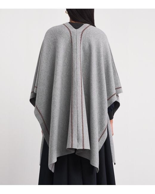 Johnstons Gray Cashmere Kawk Poncho