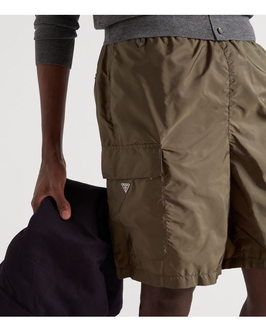 Prada Green Re-Nylon Swim Shorts for men