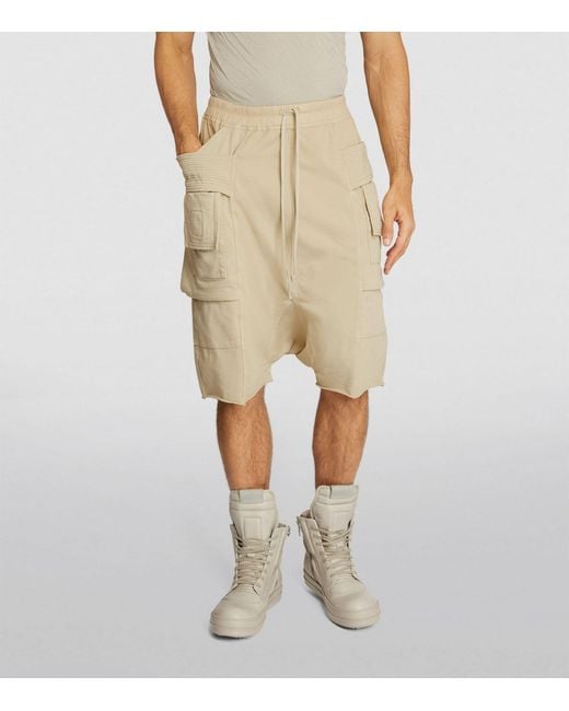Rick Owens Natural Cargo Shorts for men
