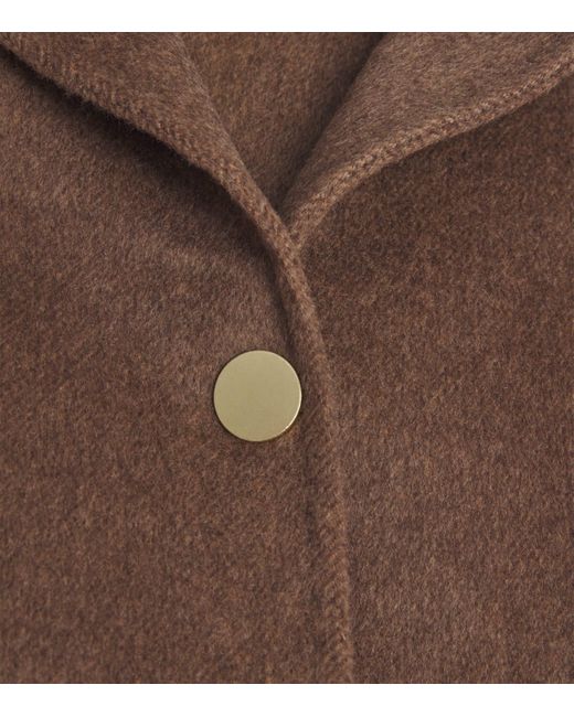 Claudie Pierlot Brown Wool-Blend Barn Jacket