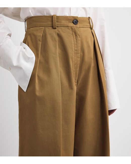 The Row Natural Igor Wide-Leg Tailored Trousers