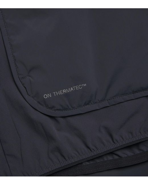On Shoes Blue Packable Insulated Weather Jacket for men