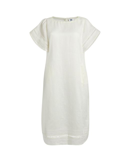 Marina Rinaldi White Linen Tunic Midi Dress