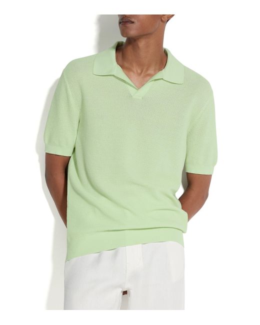 Zegna Green Cotton Knitted Polo Shirt for men