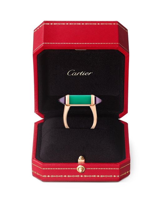 Cartier Green Rose Gold, Amethyst And Chrysoprase Les Berlingots De Ring