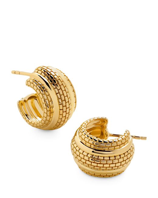 Monica Vinader Metallic Vermeil Heirloom Hoop Earrings