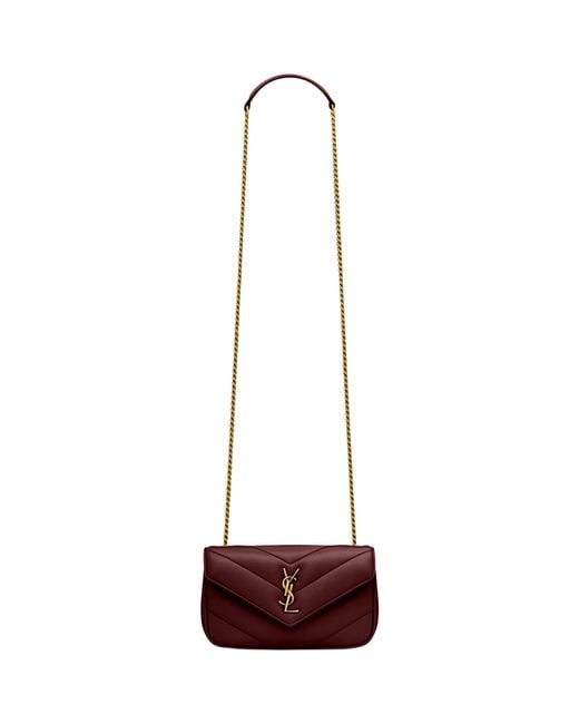 Saint Laurent Red Mini Loulou Shoulder Bag