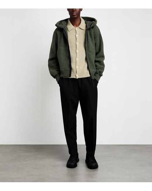 Canada Goose Green Wool-Blend Fleece Chilliwack Bomber Jacket for men