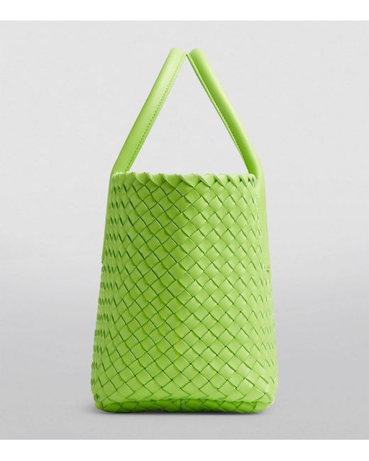 Bottega Veneta Green Small Leather Cabat Tote Bag
