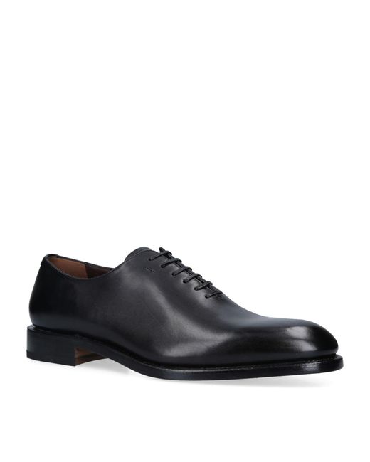 Ferragamo Angiolo Leather Oxford in Black for Men Mens Shoes Lace-ups Oxford shoes 