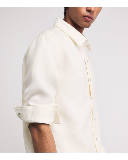 God's True Cashmere White Linen Ivory Shirt for men