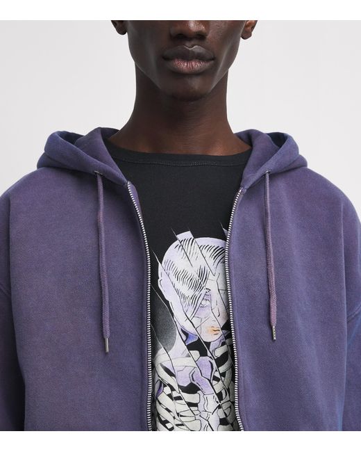 Our Legacy Blue Organic Cotton Rascal Zip-Up Hoodie for men