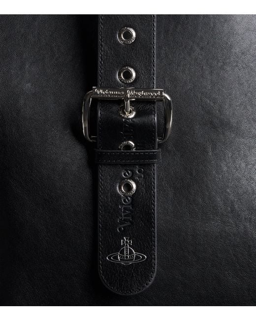 Vivienne Westwood Black Leather Alex Tote Bag for men