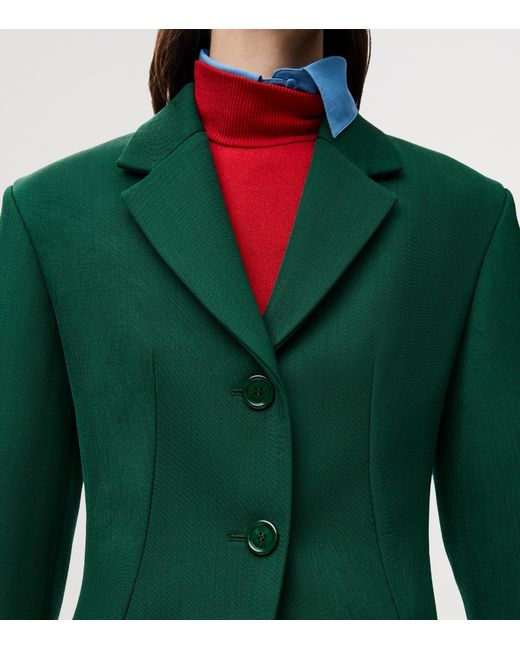 Loewe Green Wool-Blend Blazer