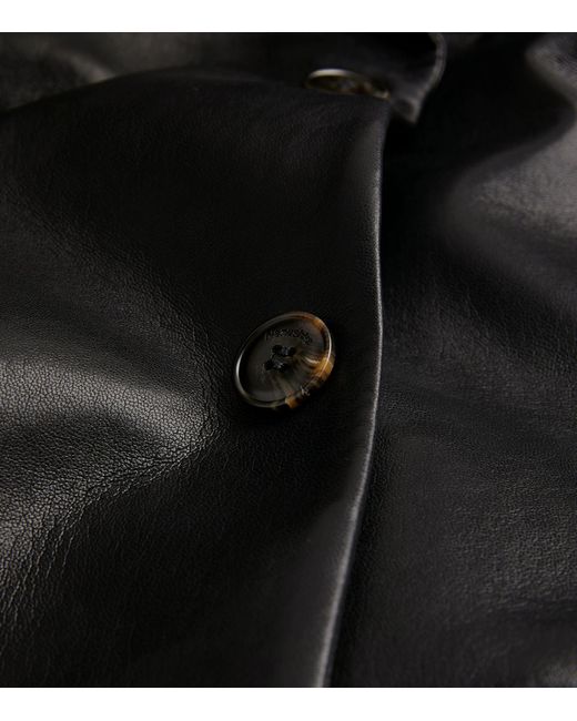 Nanushka Black Faux Leather Padded Blazer for men