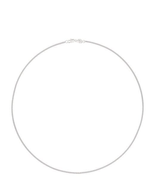 Astrid & Miyu Metallic Sterling Curb Chain Necklace