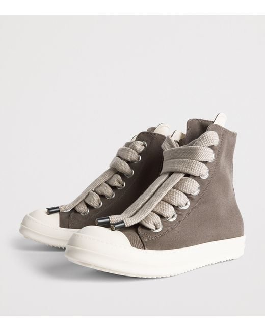 Rick Owens Brown Denim Jumbolace Sneakers for men