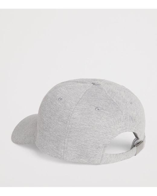 Anine Bing Gray Embroidered Jeremy Baseball Cap
