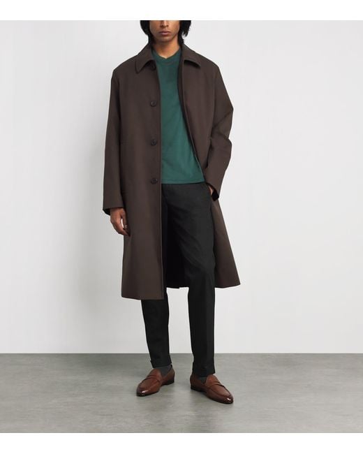 Isaia Green Silk-Cotton T-Shirt for men