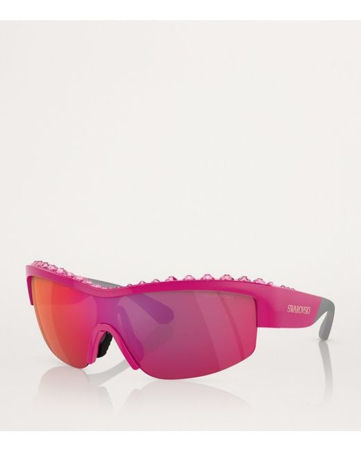 Swarovski Pink Embellished Sk6014 Sunglasses