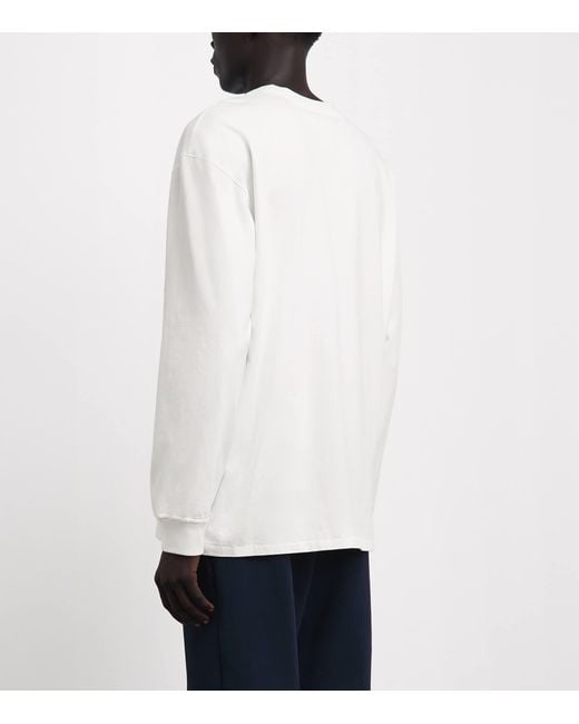 Skims White Heavyweight Cotton Long-Sleeve T-Shirt for men