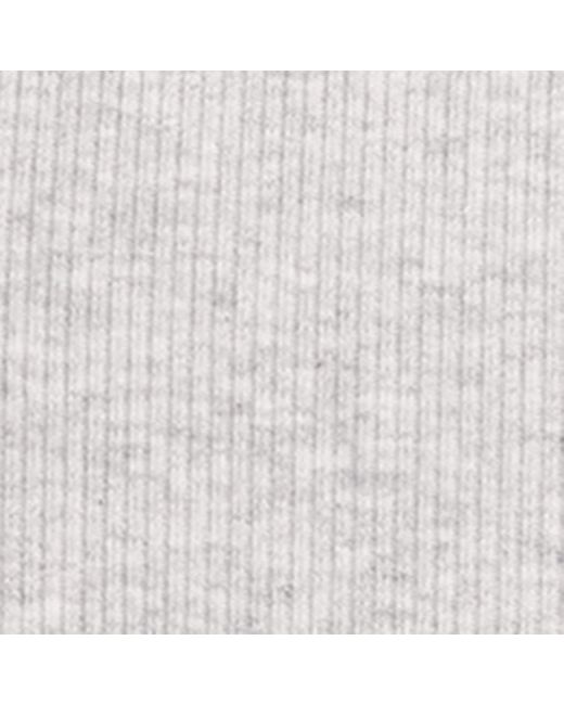 Skims Gray Stretch-Cotton Ribbed Boxer Shorts
