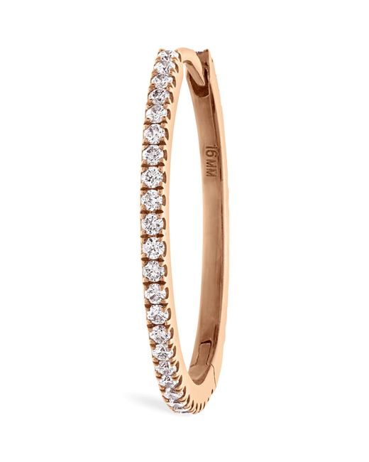 Maria Tash White Diamond Eternity Single Hoop Earring